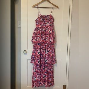 Shein Premium maxi tier floral dress in small